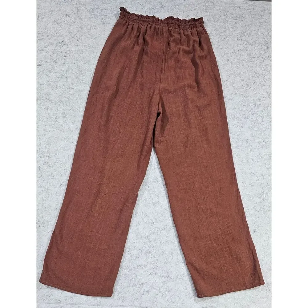 Maxwell James Stanton Kiran Pant 70% Cotton 30% Linen, Drawstring Waist Sz M New - Picture 2 of 8